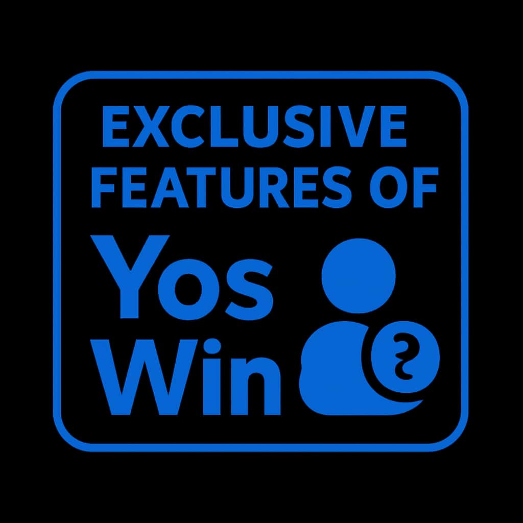 A professional icon representing exclusive features of Yos Win.