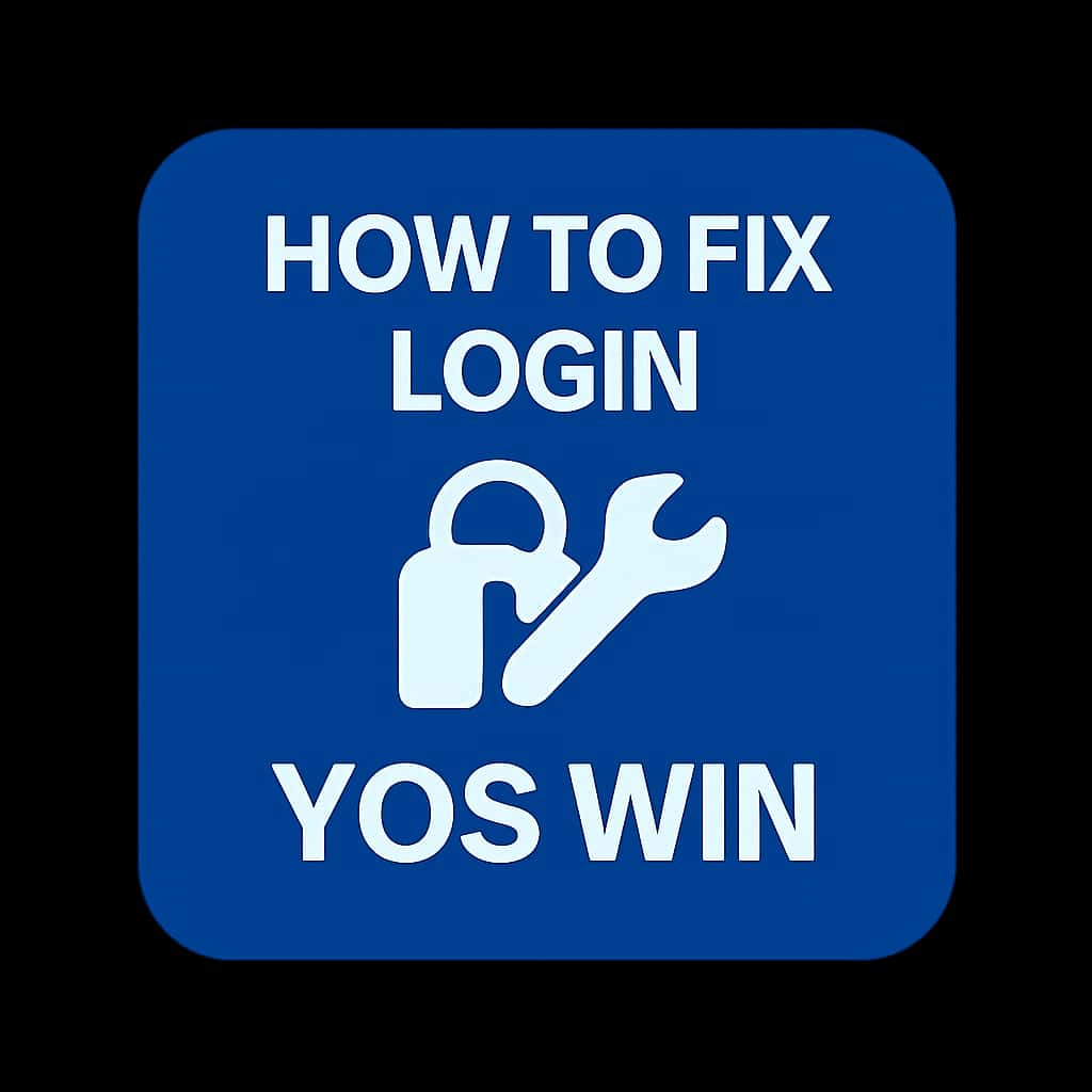 An icon representing guidance for fixing login issues on Yos Win.