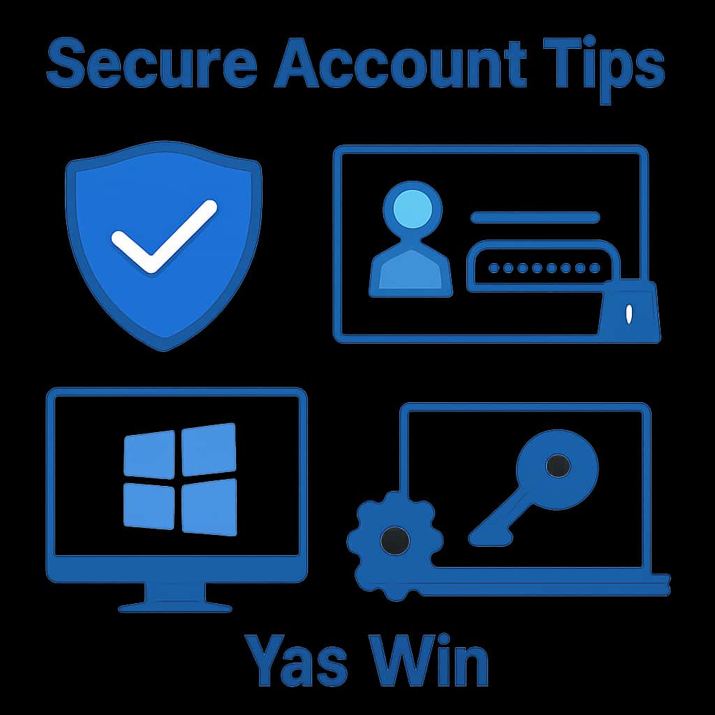 Educational illustration about account security measures for Yos Win.