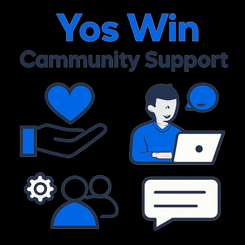 Inline illustration of Yos Win Community Support.
