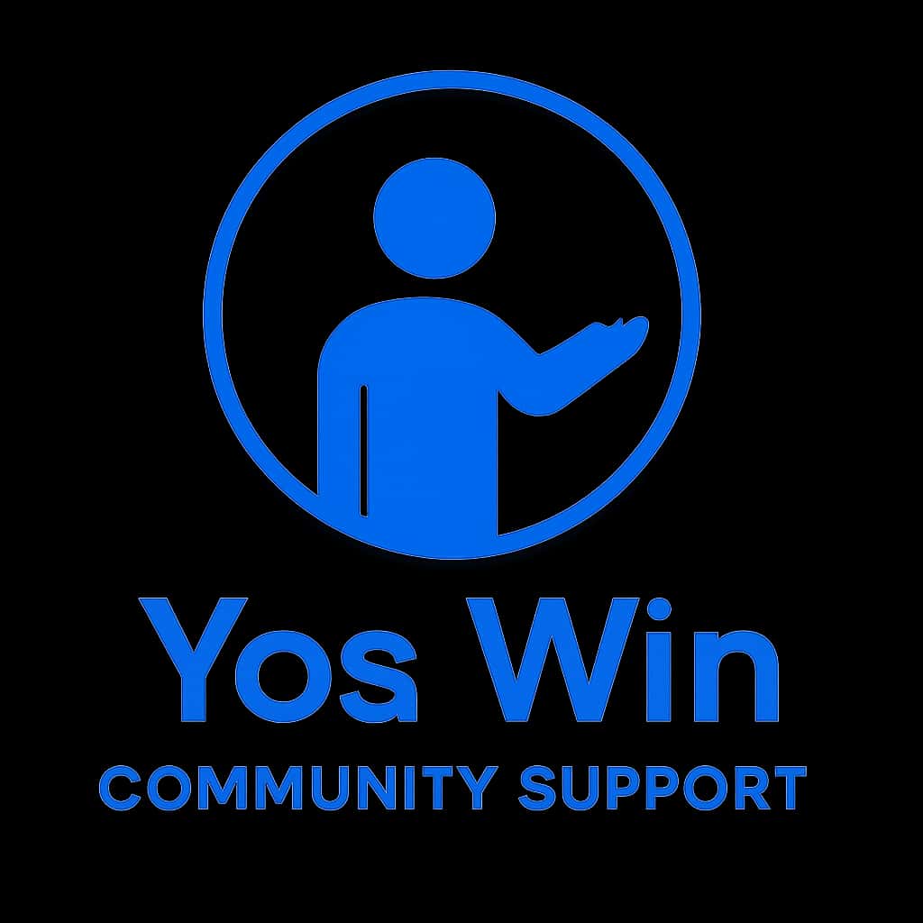 Thumbnail badge for Yos Win Community Support.